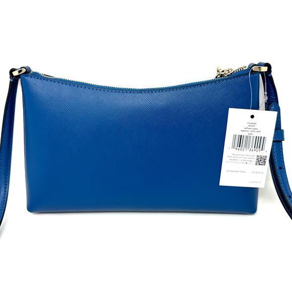 Kate Spade Sadie Crossbody Purse Sapphire Ice Blue Leather KE594 - Picture 2 of 7